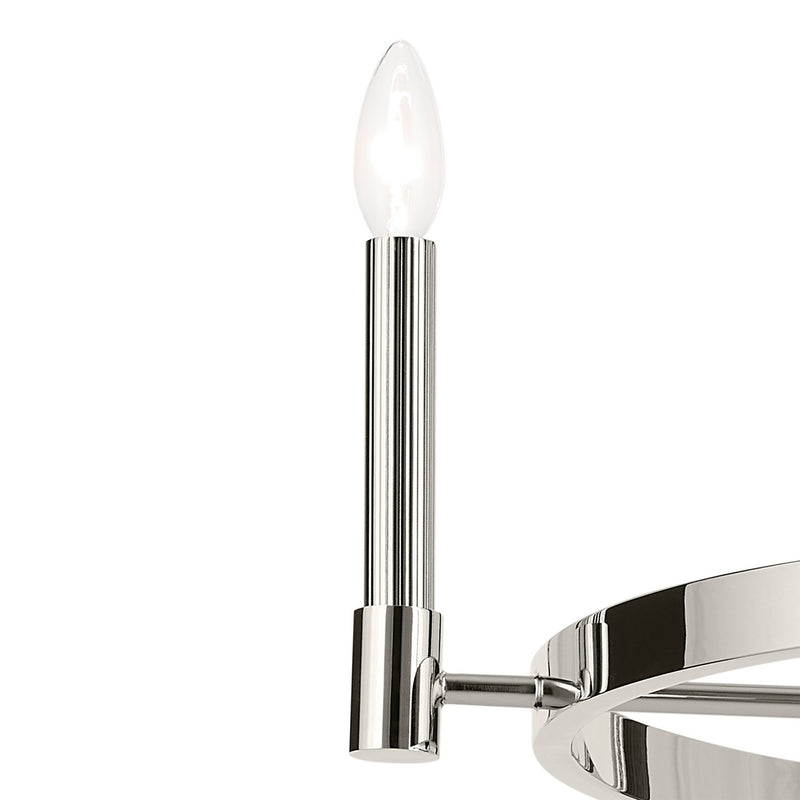 Kichler 52426PN Four Light Chandelier, Polished Nickel (3)