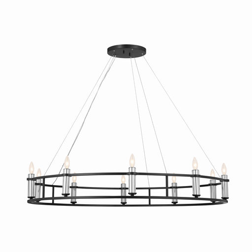 Kichler 52491BK Ten Light Chandelier, Black