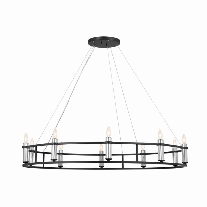 Kichler 52491BK Ten Light Chandelier, Black