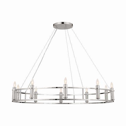 Kichler 52491PN Ten Light Chandelier, Polished Nickel