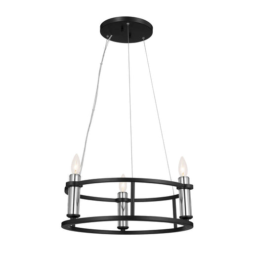 Kichler 52493BK Three Light Mini Chandelier, Black