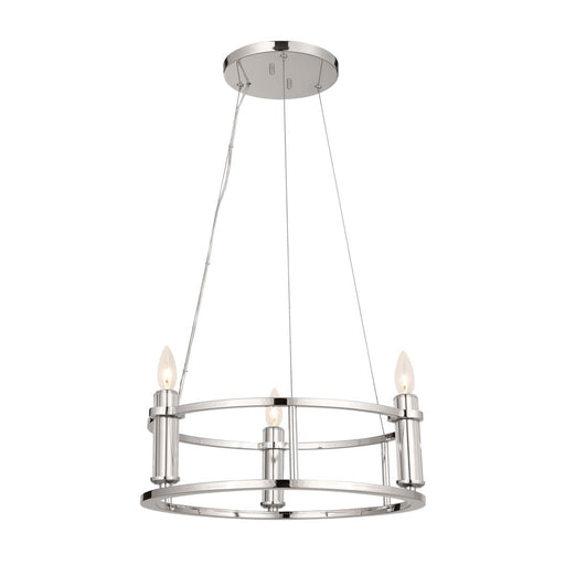 Kichler 52493PN Three Light Mini Chandelier, Polished Nickel