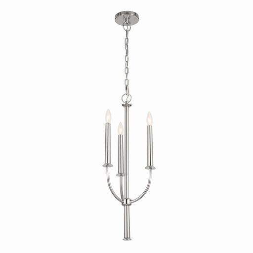 Kichler 52496PN Three Light Mini Chandelier, Polished Nickel