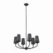 Kichler 52508BK Six Light Chandelier, Black