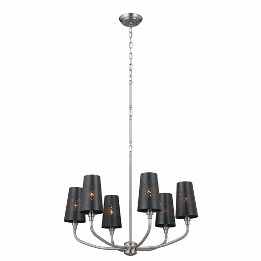 Kichler 52508CLP Six Light Chandelier, Classic Pewter