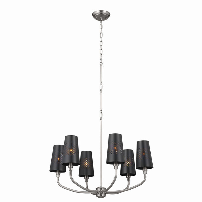 Kichler 52508CLP Six Light Chandelier, Classic Pewter