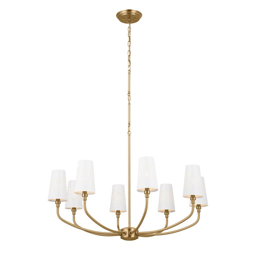 Kichler 52509BNB Eight Light Chandelier, Brushed Natural Brass