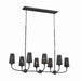 Kichler 52510BK Eight Light Linear Chandelier, Black