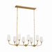 Kichler 52510BNB Eight Light Linear Chandelier, Brushed Natural Brass