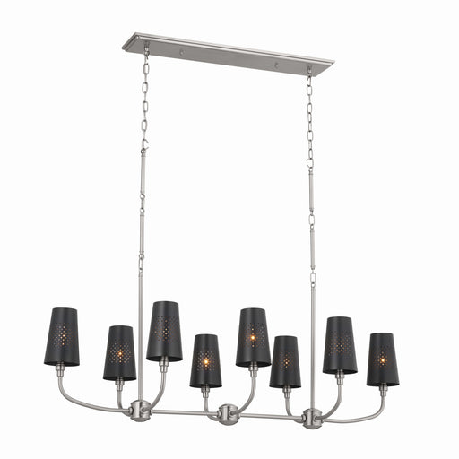 Kichler 52510CLP Eight Light Linear Chandelier, Classic Pewter