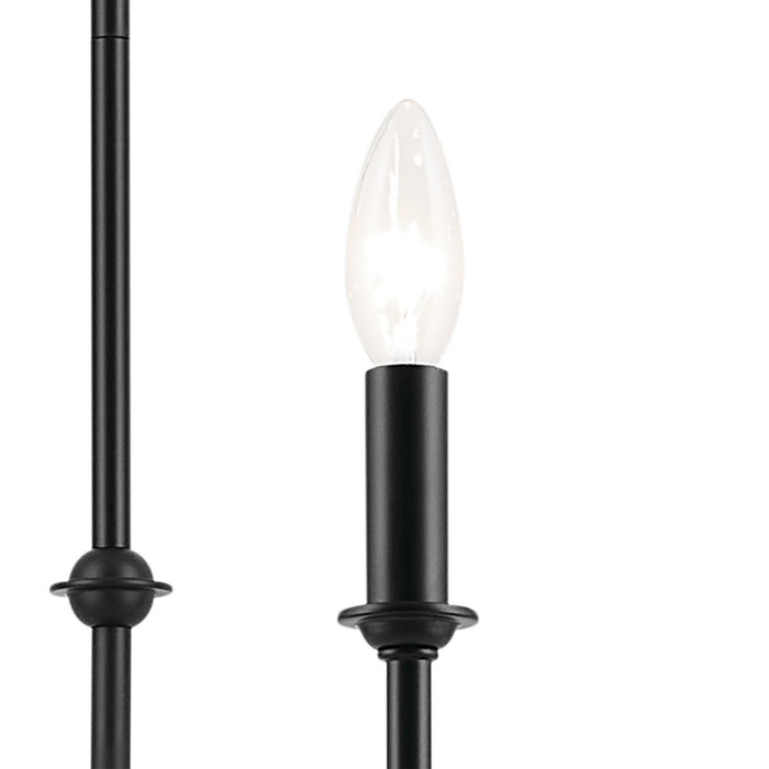 Kichler 52521BK Eight Light Chandelier, Black (5)