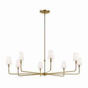 Kichler 52521BNB Eight Light Chandelier, Brushed Natural Brass