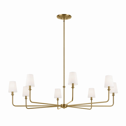 Kichler 52521BNB Eight Light Chandelier, Brushed Natural Brass