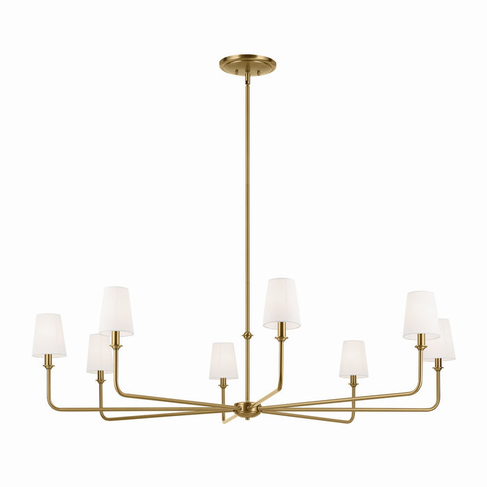 Kichler 52521BNB Eight Light Chandelier, Brushed Natural Brass