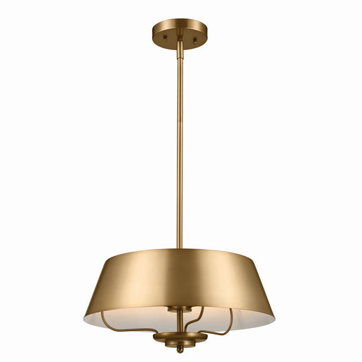Kichler 52542BNB Three Light Pendant/Semi Flush, Brushed Natural Brass