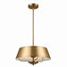 Kichler 52542BNB Three Light Pendant/Semi Flush, Brushed Natural Brass