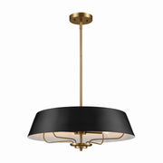 Kichler 52543BK Four Light Pendant/Semi Flush, Black