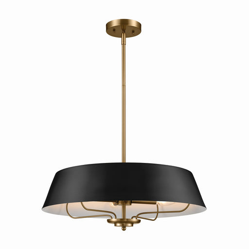 Kichler 52543BK Four Light Pendant/Semi Flush, Black