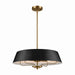 Kichler 52543BK Four Light Pendant/Semi Flush, Black