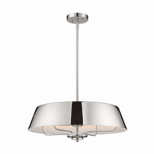Kichler 52543PN Four Light Pendant/Semi Flush, Polished Nickel