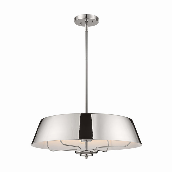 Kichler 52543PN Four Light Pendant/Semi Flush, Polished Nickel