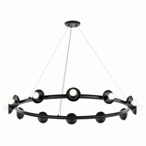 Kichler 52643BK 12 Light Chandelier, Black