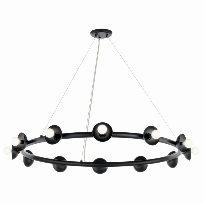 Kichler 52643BK 12 Light Chandelier, Black