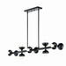 Kichler 52645BK Ten Light Linear Chandelier, Black