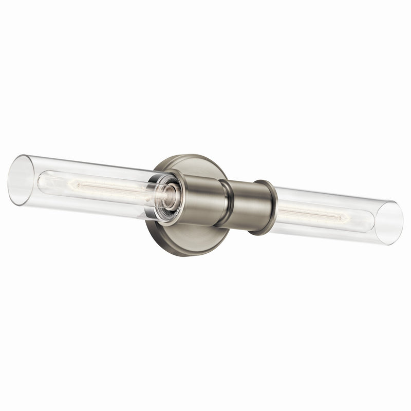 Kichler 52654NI Two Light Wall Sconce, Brushed Nickel