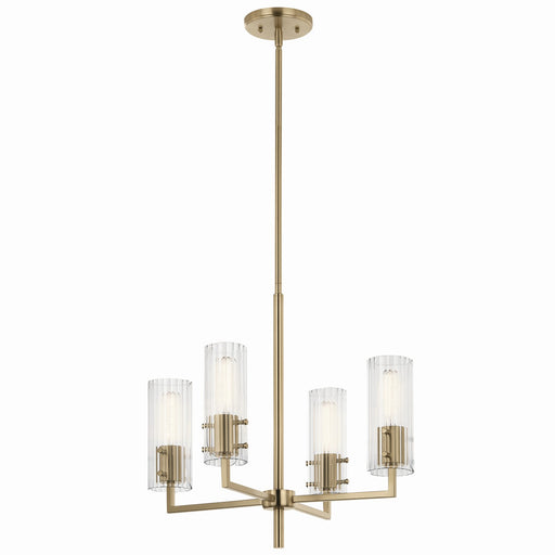 Kichler 52678CPZ Four Light Chandelier, Champagne Bronze