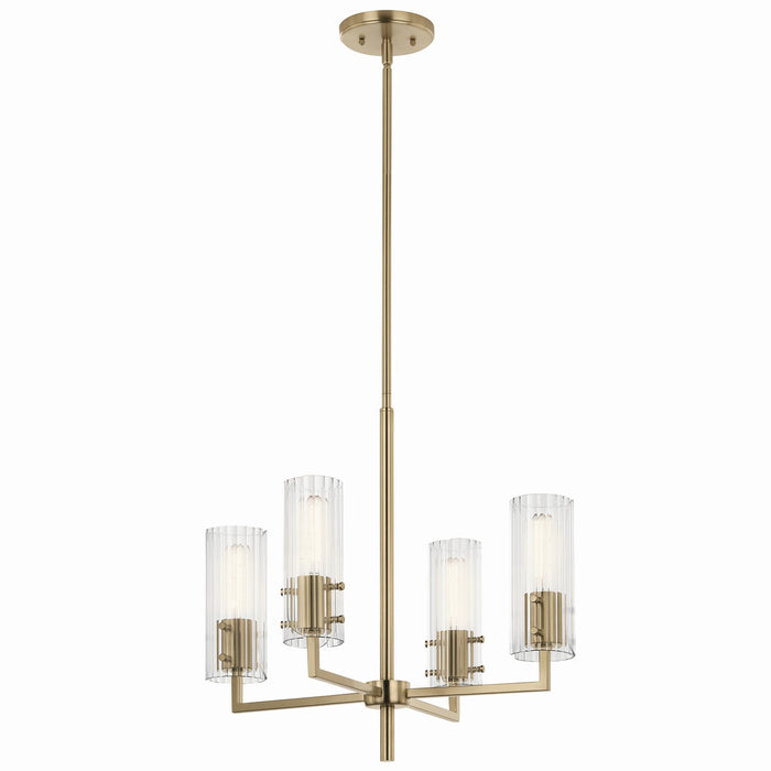 Kichler 52678CPZ Four Light Chandelier, Champagne Bronze