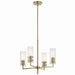 Kichler 52678CPZ Four Light Chandelier, Champagne Bronze
