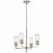 Kichler 52678PN Four Light Chandelier, Polished Nickel