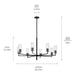 Kichler 52680BK Eight Light Chandelier, Black (3)