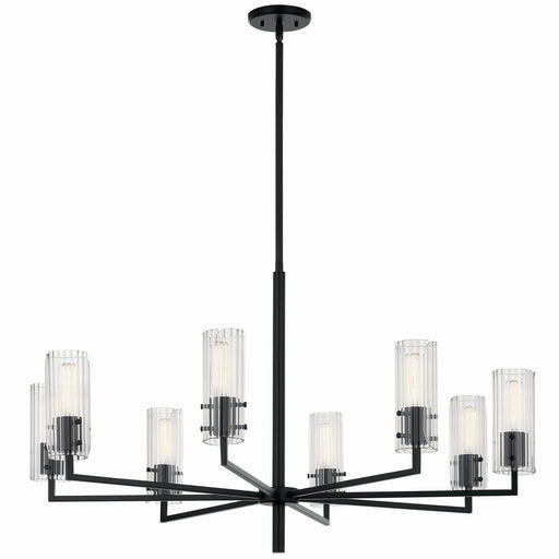 Kichler 52680BK Eight Light Chandelier, Black