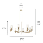Kichler 52680CPZ Eight Light Chandelier, Champagne Bronze (3)