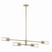 Kichler 52681CPZ Four Light Linear Chandelier, Champagne Bronze