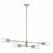 Kichler 52681PN Four Light Linear Chandelier, Polished Nickel
