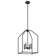 Kichler 52722BK Four Light Foyer Pendant, Black (2)