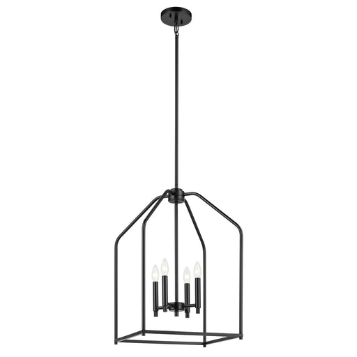 Kichler 52722BK Four Light Foyer Pendant, Black (2)