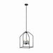 Kichler 52722BK Four Light Foyer Pendant, Black