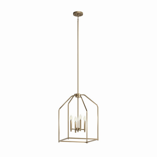 Kichler 52722CPZ Four Light Foyer Pendant, Champagne Bronze