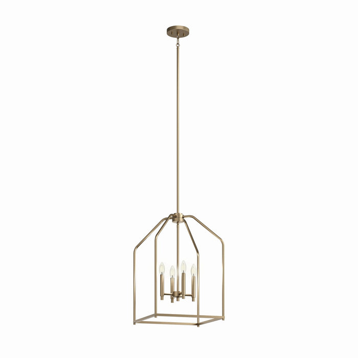 Kichler 52722CPZ Four Light Foyer Pendant, Champagne Bronze