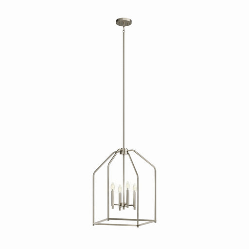 Kichler 52722NI Four Light Foyer Pendant, Brushed Nickel