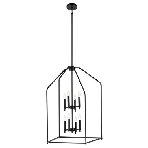 Kichler 52723BK Eight Light Foyer Pendant, Black (2)
