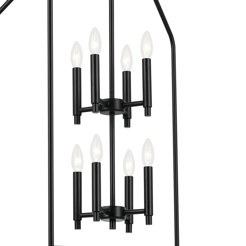Kichler 52723BK Eight Light Foyer Pendant, Black (4)