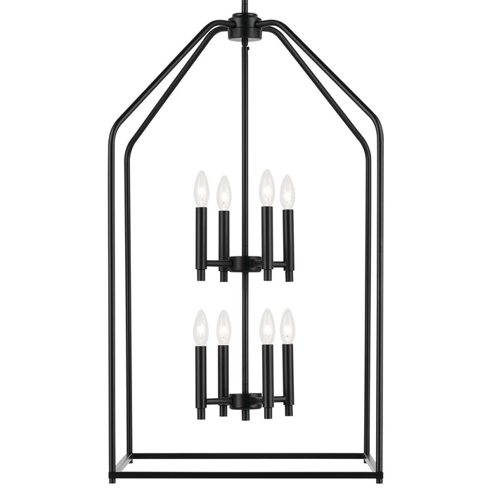 Kichler 52723BK Eight Light Foyer Pendant, Black (6)