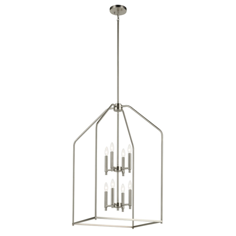Kichler 52723NI Eight Light Foyer Pendant, Brushed Nickel (2)
