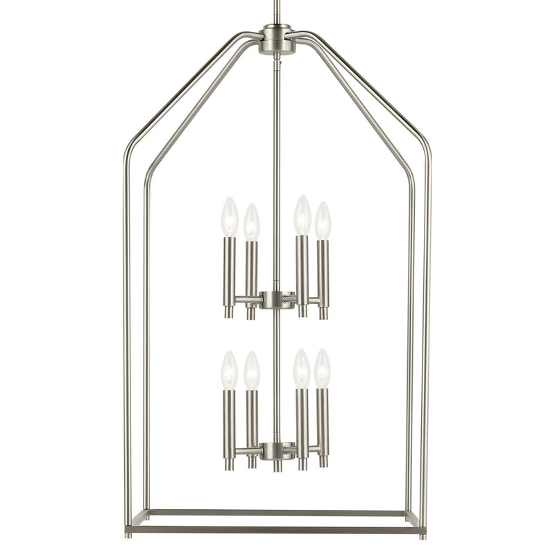 Kichler 52723NI Eight Light Foyer Pendant, Brushed Nickel (6)