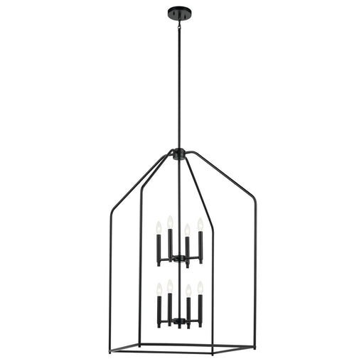 Kichler 52724BK Eight Light Foyer Pendant, Black (2)